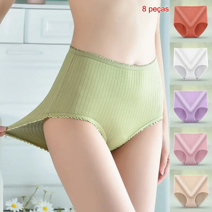 【🔥Compra 4 y llévate 4 gratis】 Ropa interior de talle alto, impermeable y antibacteriana para mujer (tallas grandes)