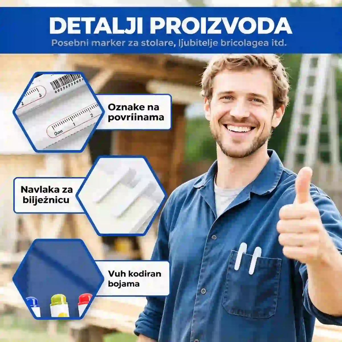 【Pakiranje od 10 komada】🛠️ Brzosušeći trajni marker na bazi ulja – Precizan tanki vrh za metal, plastiku, drvo i drugo ⚡