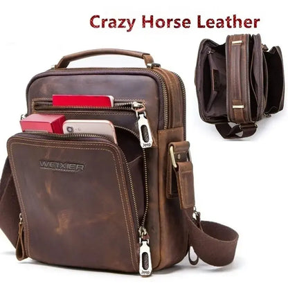 🎉👜【Nuevo producto🔥】【Existencias limitadas】Bolso de hombro para hombre de piel auténtica, estilo elegante y casual-formal