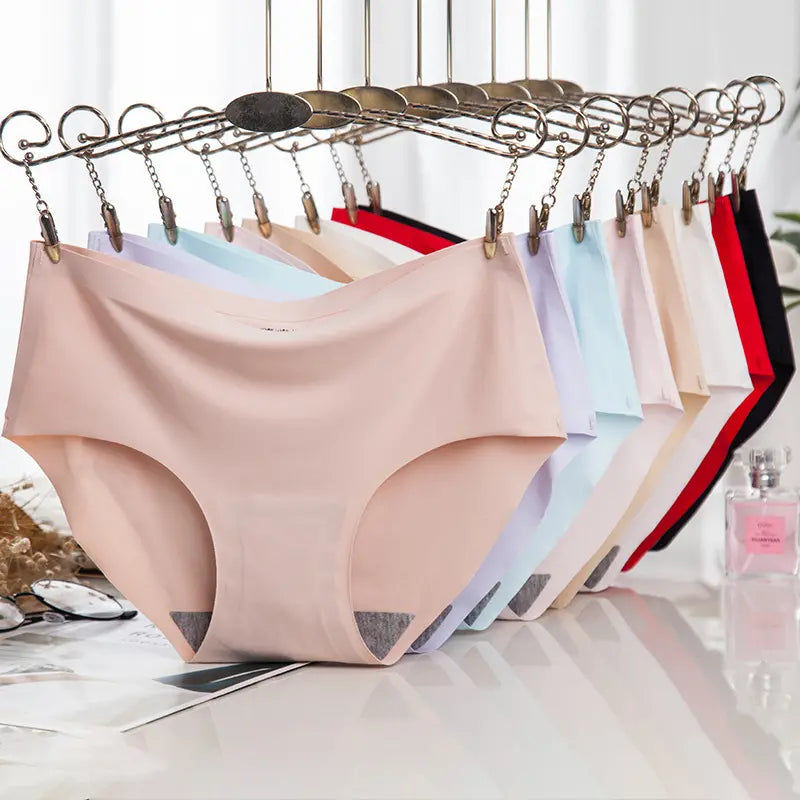 😍🔥【Compra 3 y obtén 3 gratis】🛒【6 piezas】Ropa interior de seda helada sin costuras para mujer