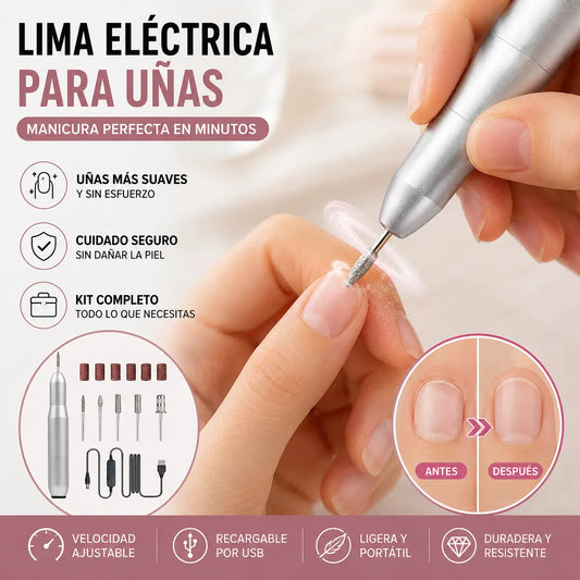 💅👍Lima de uñas eléctrica portátil con forma de bolígrafo, ideal para el cuidado diario de las uñas y la eliminación de cutículas.