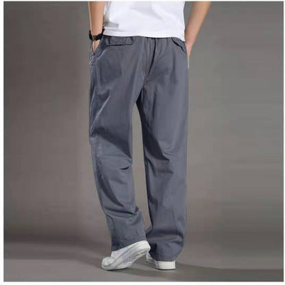 🔥【50-130KG】2025 noi pantaloni drepti casual pentru bărbați de mărime mare