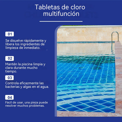 🔥Compre 1 y obtenga 1 gratis（2 botella）Pastillas efervescentes para la limpieza de piscinas