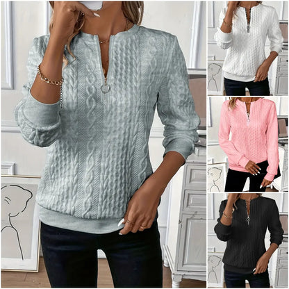 🎀🎀【Nueva oferta】【S-2XL】 Suéter con cremallera para mujer otoño e invierno 2026 nuevo