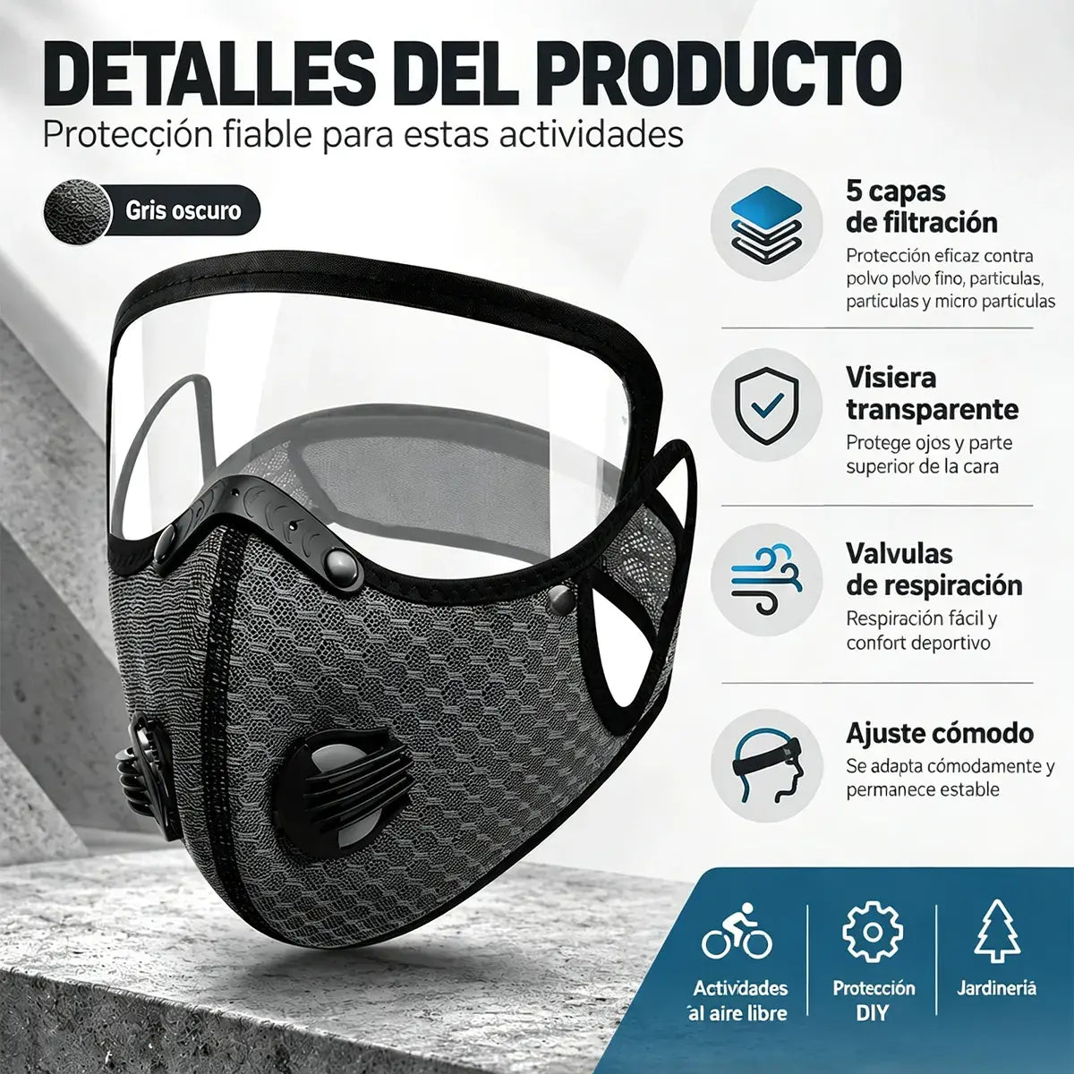 🧣【¡Compra uno, consigue uno gratis】🚴 Mascarilla Térmica Deportiva con Visor HD Desmontable – Protección contra Frío, Polvo y Viento para Ciclismo, Cortacésped y Ambientes Polvorientos 🛡️