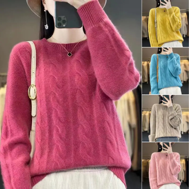 🔥✨【Jesienny nowy styl】【S-2XL】2026 Jednolity kolor Wysokiej jakości miękki i wygodny wełniany sweter