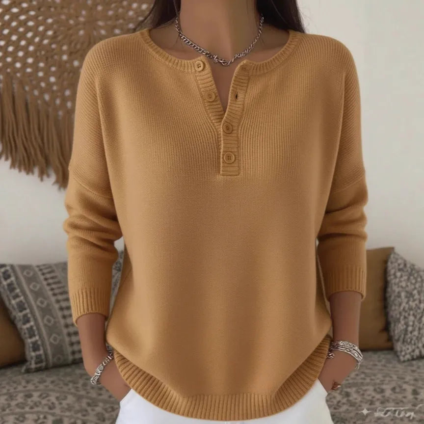 【S–3XL】Nowy, wysokiej jakości sweter z dzianiny z zapięciem na guziki w stylu płaszcza i dekoltem w serek · Przyjemny materiał, wygodny na zimę i do noszenia na co dzień