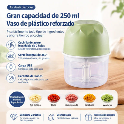 🛒Minipicadora de carne eléctrica e inalámbrica