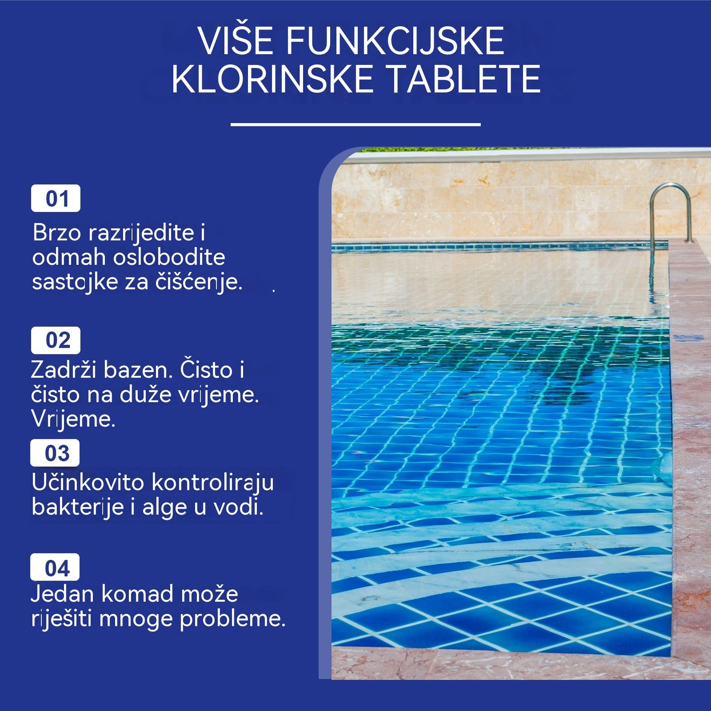 🔥Kupite 1 i dobijte 1 gratis (2 bočice) šumećih tableta za čišćenje bazena