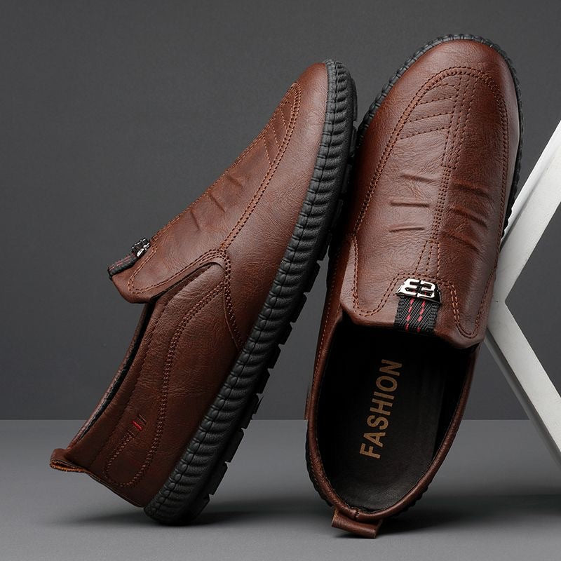 【39-44】2025 nowe męskie skórzane buty codzienne biznesowe skórzane buty z miękkim spodem wygodne skórzane buty męskie wiosenne trendy moda moda