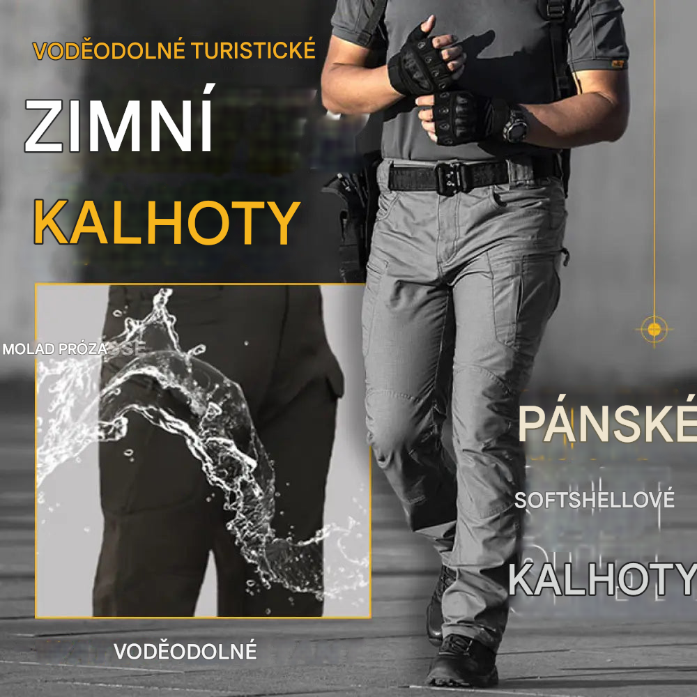 🔥【S–4XL】Pánské outdoorové zesílené podzimní a zimní kalhoty, taktické kalhoty - teplé, s fleecovou podšívkou, nepromokavé a větruodolné