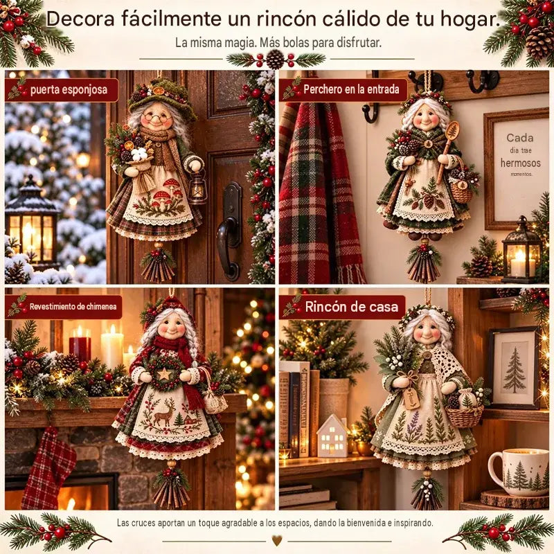🎄❤️ Bonita, práctica y portátil decoración "Buena Suerte Abuela" - añade un toque de ambiente cálido.