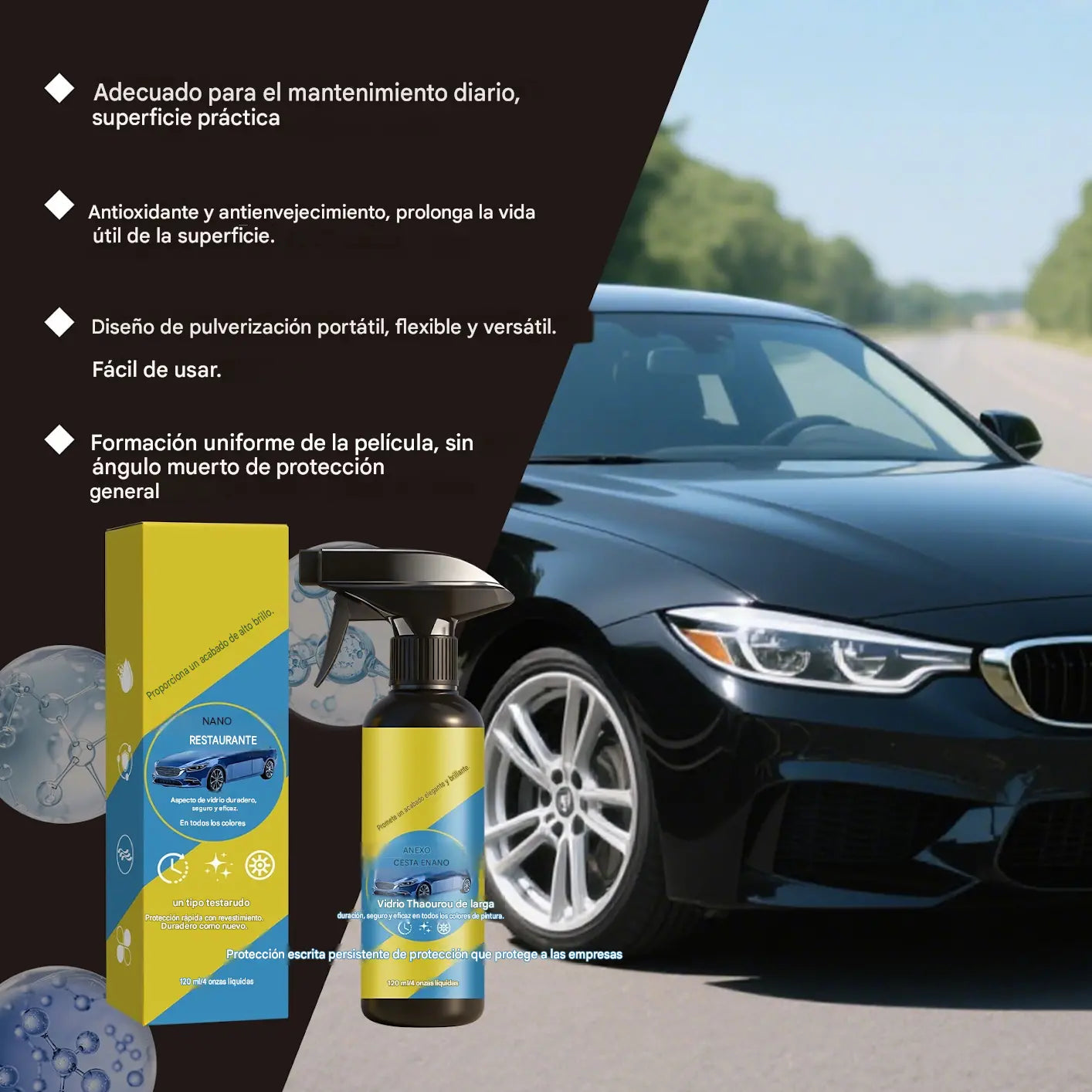 ⏰🎉【50% de descuento】🚗 Spray multiusos especializado para la reparación de daños en automóviles