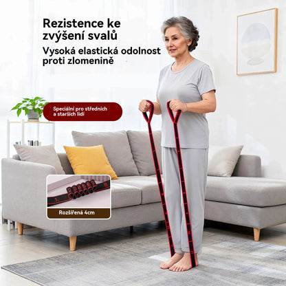 🦵🔥【Kupte 1 a získejte 1 zdarma】🔥Odporová guma pro budování svalů, protahování nohou a elastická guma pro osoby středního a staršího věku.