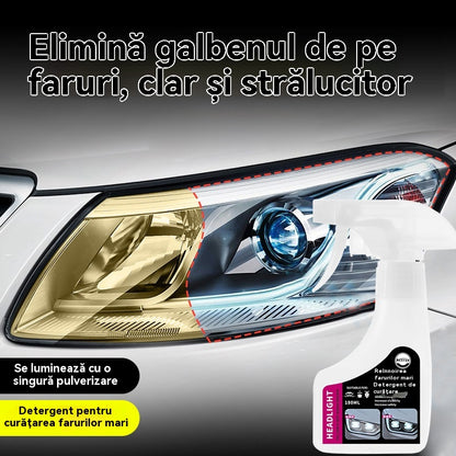 🔧🚗【Cumpără 1, primești 1 gratuit】Lichid de reparare a farurilor – Fără șlefuire (pulverizare, curățare, lustruire)