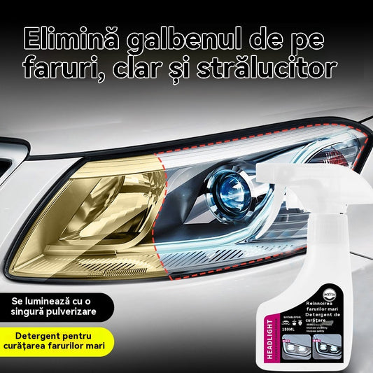 🔧🚗【Cumpără 1, primești 1 gratuit】Lichid de reparare a farurilor – Fără șlefuire (pulverizare, curățare, lustruire)