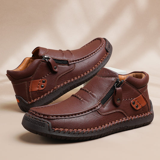 ✨🥾【Zapatos de hombre de alta calidad】Botas de conducción para hombre, cuero de primera calidad, hechas a mano, soporte de arco