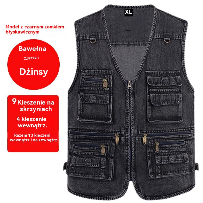 🔥 Nowa kolekcja -50% | Męskie jeansy z wieloma kieszeniami 【XL–7XL】 – Wytrzymałe, oddychające i wygodne