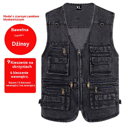 🔥 Nowa kolekcja -50% | Męskie jeansy z wieloma kieszeniami 【XL–7XL】 – Wytrzymałe, oddychające i wygodne