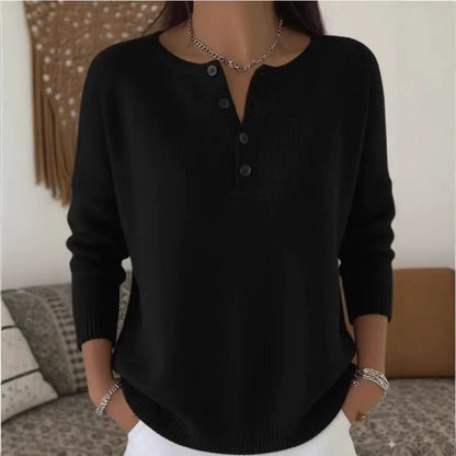 【S–3XL】Nowy, wysokiej jakości sweter z dzianiny z zapięciem na guziki w stylu płaszcza i dekoltem w serek · Przyjemny materiał, wygodny na zimę i do noszenia na co dzień