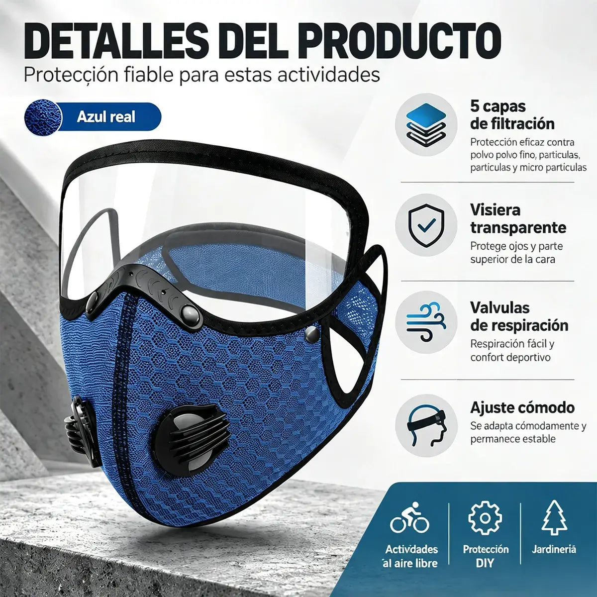 🧣【¡Compra uno, consigue uno gratis】🚴 Mascarilla Térmica Deportiva con Visor HD Desmontable – Protección contra Frío, Polvo y Viento para Ciclismo, Cortacésped y Ambientes Polvorientos 🛡️