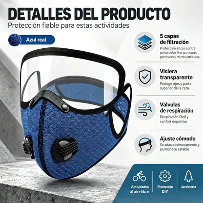 🧣【¡Compra uno, consigue uno gratis】🚴 Mascarilla Térmica Deportiva con Visor HD Desmontable – Protección contra Frío, Polvo y Viento para Ciclismo, Cortacésped y Ambientes Polvorientos 🛡️