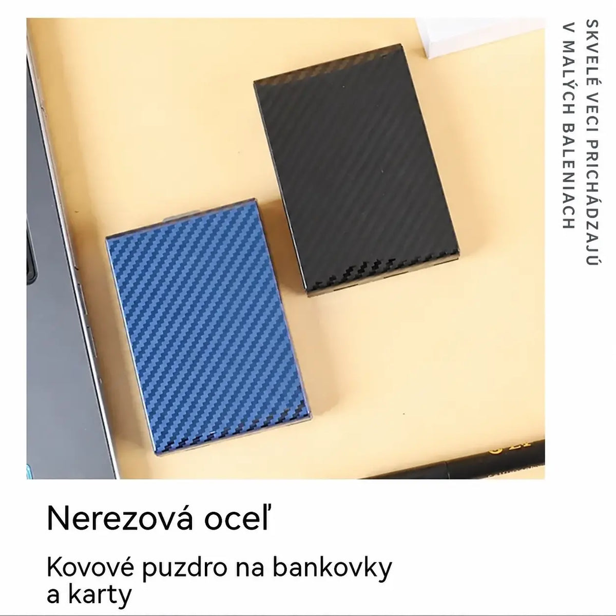 🛡️✨ Kovové puzdro na karty z nehrdzavejúcej ocele s RFID ochranou — tenké, elegantné a bezpečné pre vaše karty.