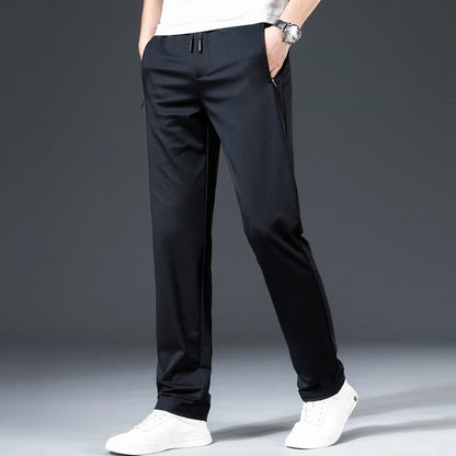 👖☀️【Ofertă de vară 2025】【L–8XL】🔥Pantaloni business casual de vară pentru bărbați – talie elastică, potriviți pentru 45–135 kg
