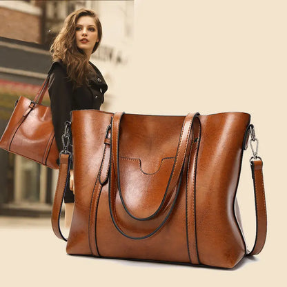 ✨👜【Cantidad limitada】🔥Nuevo bolso de hombro de piel sintética de gran capacidad para mujer, nuevo modelo 2026