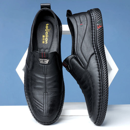 【39-44】2025 nowe męskie skórzane buty codzienne biznesowe skórzane buty z miękkim spodem wygodne skórzane buty męskie wiosenne trendy moda moda