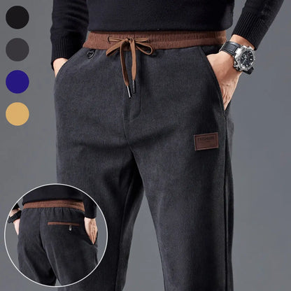 🔥🔥【M-5XL】Nuevos pantalones de algodón puro de alta calidad con forro polar, gruesos, para uso informal
