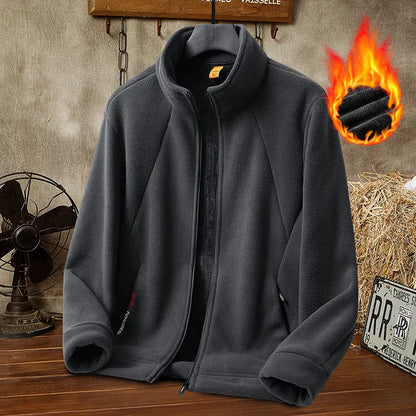 🔥【M-4XL】Chaqueta de Terciopelo Grueso de Lana para Hombre, Talla Grande, Cálida y Cómoda para Otoño e Invierno