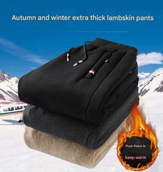 👖【Časovo obmedzená zľava】🔥【M-5XL】2025 Zimné pánske zimné jahňacie vlna zahustená ležérne teplé tepláky✅【40-100kg】