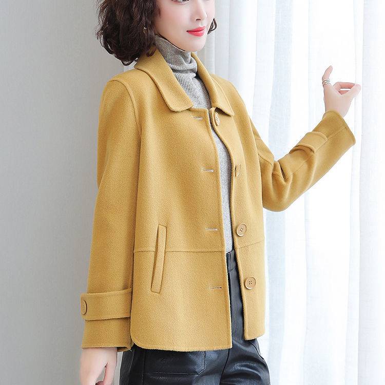 💕【S-2XL】 Nový zimní ležérní dámský vlněný kabát, módní a všestranný