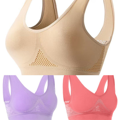 🥰【Σετ 3 τεμαχίων】Αεριζόμενο και κομψό αθλητικό σουτιέν που αναπνέει ❤️【40-120KG】.