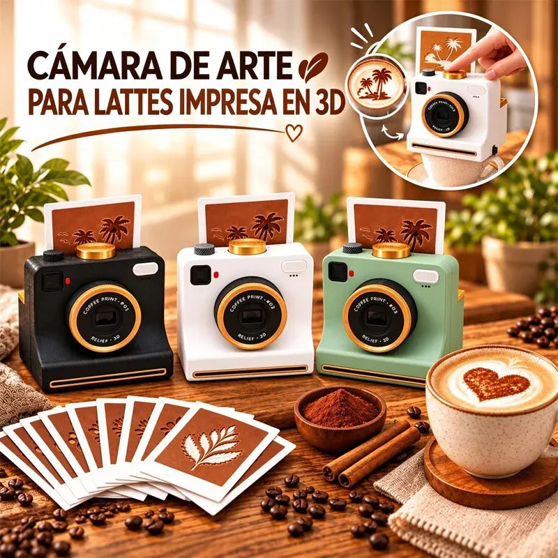 ☕ Cámara para arte en café (Latte Art) | Decorador creativo de café – Impresora de diseños sobre la superficie del café con un solo toque