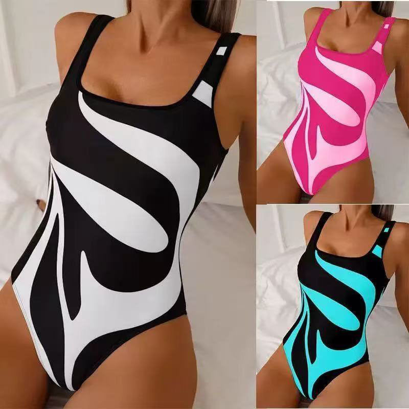 🥰【Zadnji dan 50% popusta】🔥【S~6XL】Novi jednodijelni kupaći kostim s uzorkom za mršavljenje