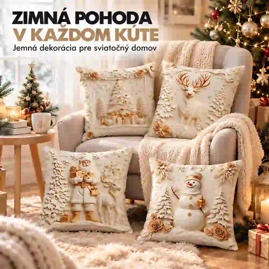🎅🎄Obliečka na vankúš s vianočnou tematikou 【4-dielna sada】