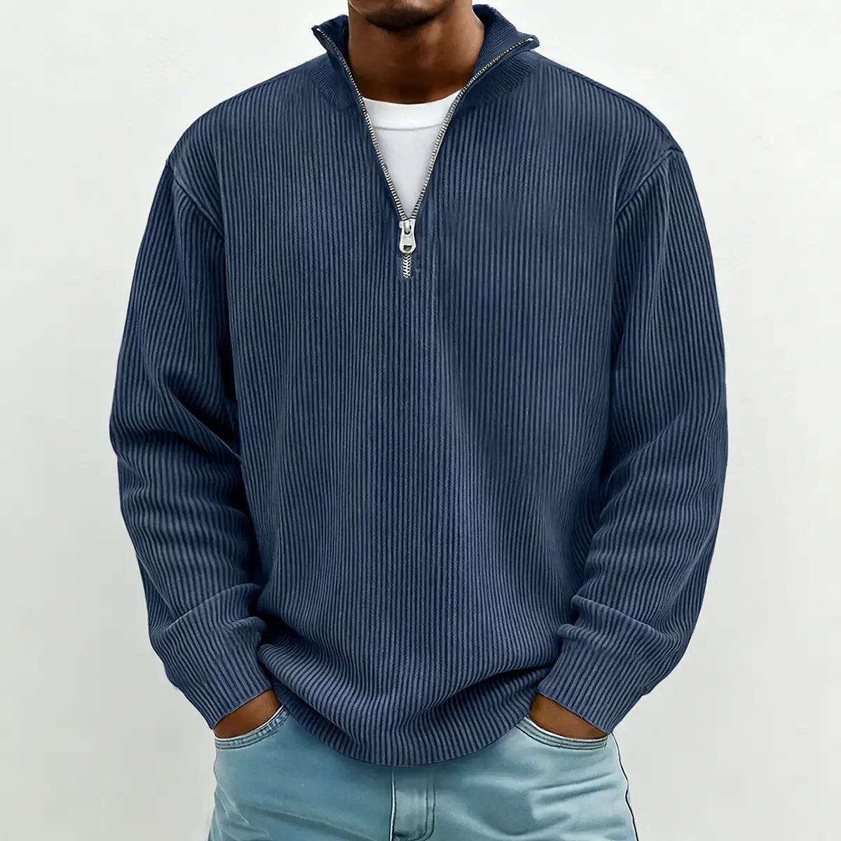 【S-5XL】Nuevo polo de cuello alto sencillo de color liso para hombre, colección 2026
