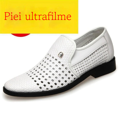 [38-44] Sandalias casuales transpirables de cuero genuino perforado para hombre, ideales para el verano, con suela suave y antideslizante.