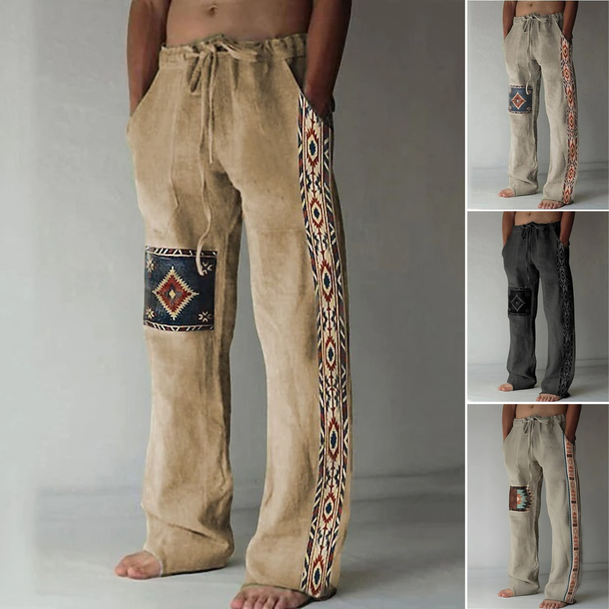 ✨👖【🌈Obmedzené zásoby】【S-6XL】😍 Pánske úzke nohavice z bavlny a ľanu pre väčšie veľkosti, ležérne, voľný bohémsky štýl