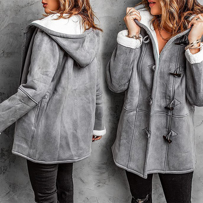 🐏🥼💖【Nueva colección de invierno 43% de descuento】2025 Abrigo de mujer elegante y cálido de ante con forro polar, S-5XL, abrigo de invierno/para el día a día