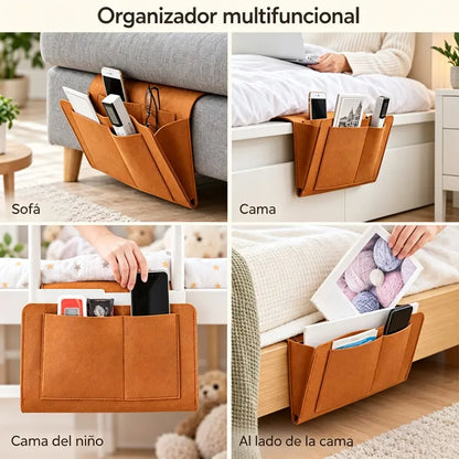 Compra 1 y llévate 1 gratis🛏️✨ Organizador Colgante para Cama de Fieltro | Bolsa de Almacenamiento Extra Resistente sin Taladro para Dormitorio