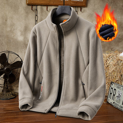 🔥【M-4XL】Chaqueta de Terciopelo Grueso de Lana para Hombre, Talla Grande, Cálida y Cómoda para Otoño e Invierno