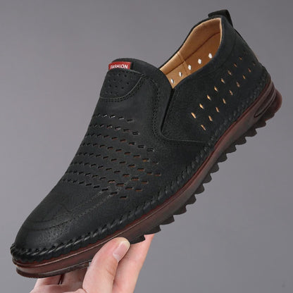 【39-44】2026 Zapatos casuales de cuero genuino hechos a mano para exteriores para hombres