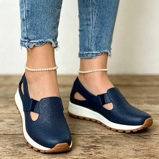 Sandale s platformom od prave kože, nove, 2026: moderan dizajn, ažurni uzorak, mekani potplat od 5 cm, udobne i svestrane (veličine 36-43) ✨👠