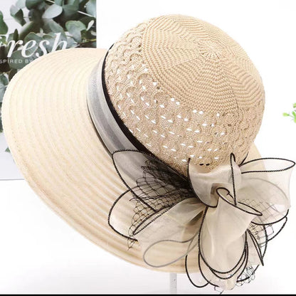 👒Nuevo sombrero de playa elegante y a la moda para mujer con protección solar.
