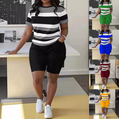 🌈😍【Promovare de produse noi】Costum casual în stil hip-hop (top + pantaloni scurți)