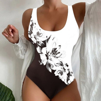 😍【S~4XL】Model de imprimare leopard Sexy One Piece Swimsuit
