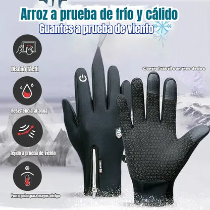 🔥🔥❄️⛷️Otoño e invierno al aire libre ciclismo escalada guantes de esquí cálidos guantes de lana impermeables a prueba de viento🧤